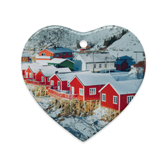 Dual-Sided Glossy Ceramic Ornaments