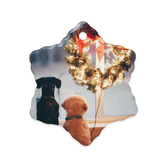 Dual-Side Glossy Ceramic Ornaments