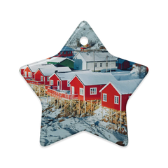 Dual-Sided Glossy Ceramic Ornaments