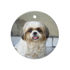 Glossy Dual-Sided Ceramic Ornaments