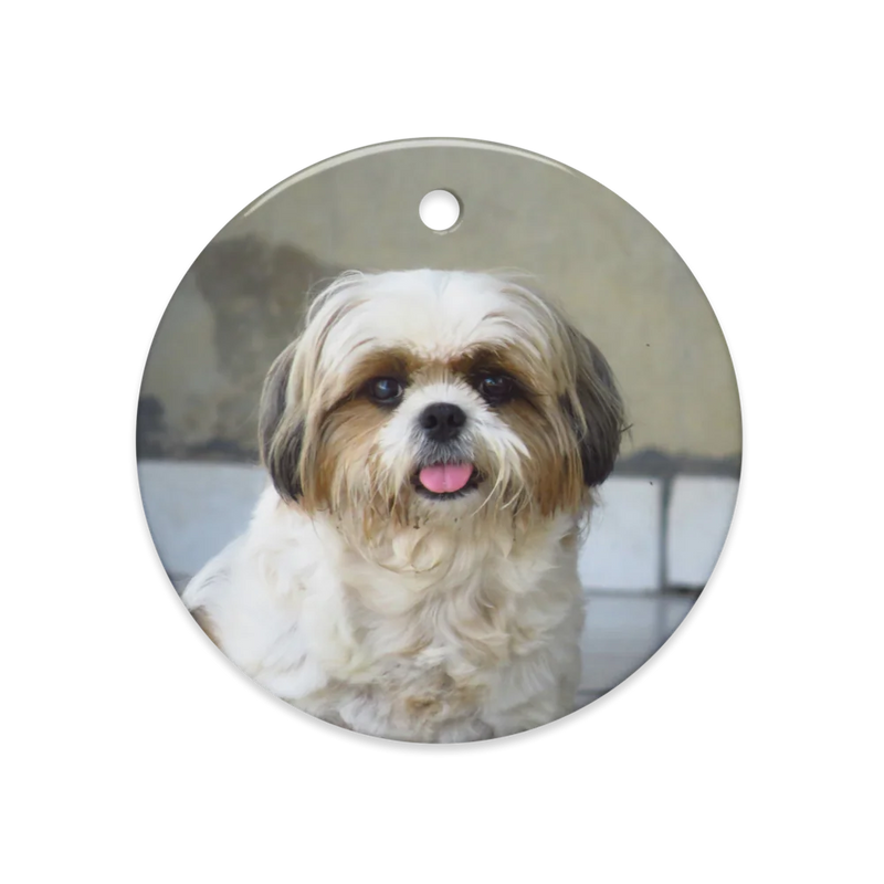 Glossy Dual-Sided Ceramic Ornaments