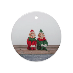 Glossy Ceramic Dual-Print Ornaments