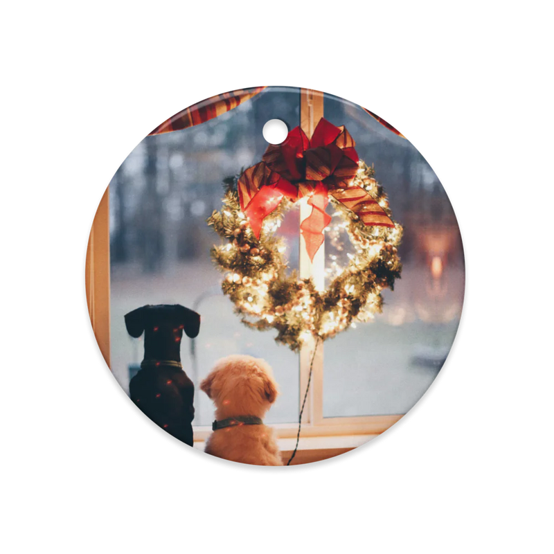 Dual-Side Glossy Ceramic Ornaments