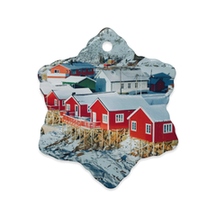 Dual-Sided Glossy Ceramic Ornaments