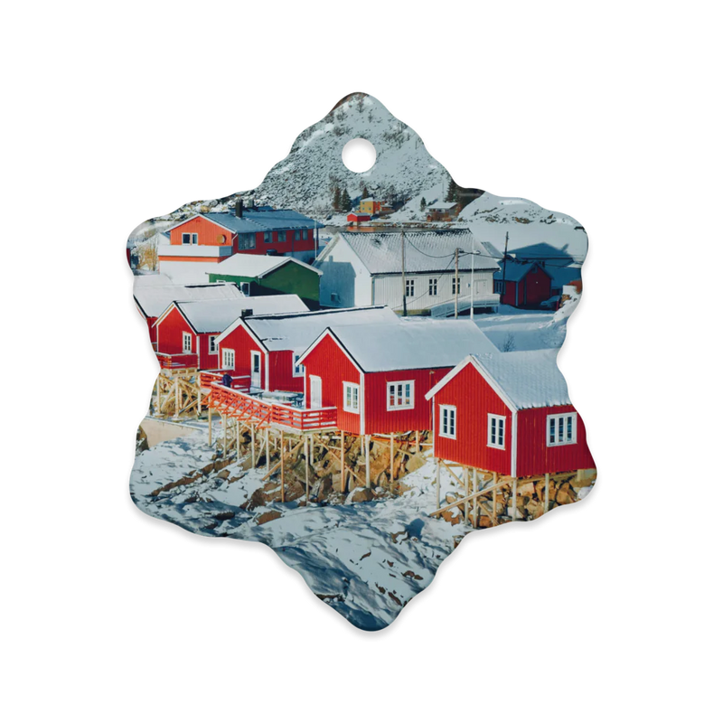 Dual-Sided Glossy Ceramic Ornaments