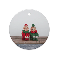 Glossy Ceramic Dual-Print Ornaments