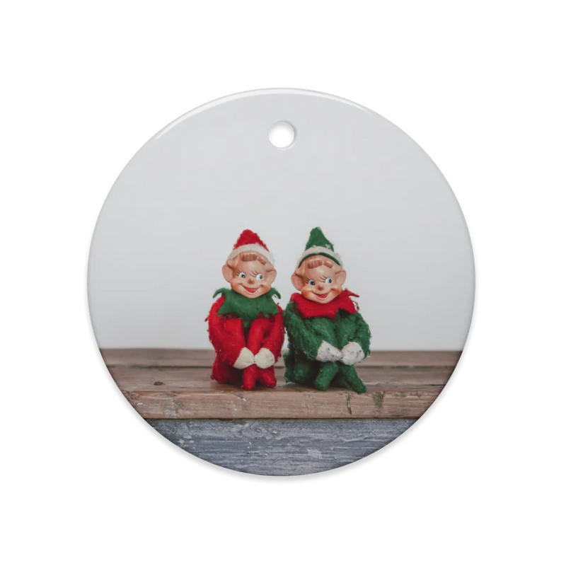 Glossy Ceramic Dual-Print Ornaments