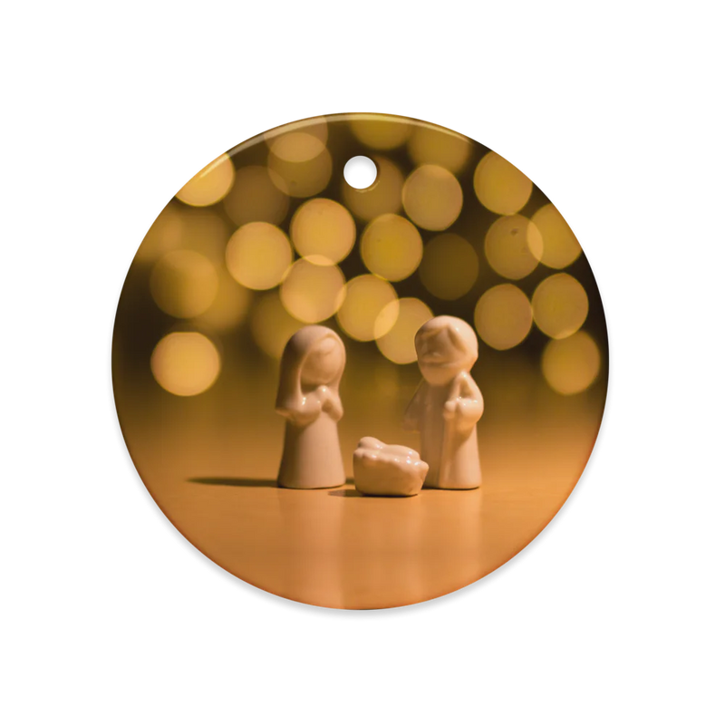 Glossy Double-Sided Ceramic Ornaments