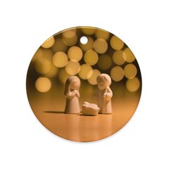 Glossy Double-Sided Ceramic Ornaments