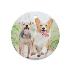 Dual-Side Glossy Ceramic Ornaments